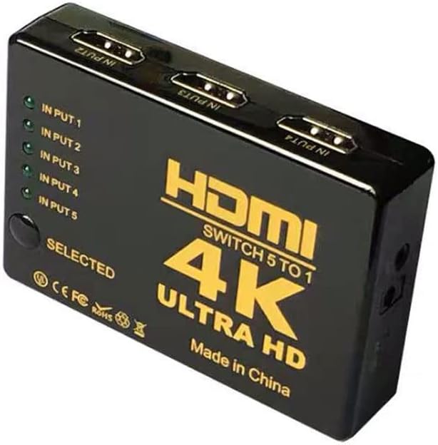 5 Port HDMI Splitter Switch Switcher Hub Box HDTV Ultra HD 4K 60Hz with Remote 5 in 1 Out HDMI Splitter, Compatibl with HD-DVD, Sky-HD, STV, PS3, Xbox 360 5 Port HDMI Splitter Switch Switcher Hub Box HDTV Ultra HD 4K 60Hz with Remote 5 in 1 Out HDMI Splitter, Compatibl with HD-DVD, Sky-HD, STV, PS3, Xbox 360